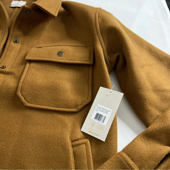 Brixton Durham Shirt Jacket Shacket Washed Copper Brown Size Large Long Sleeve - Picture 6 of 10